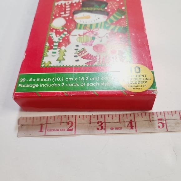 Christmas House 20 Christmas Cards and Envelopes Snowman Reindeer - Picture 3 of 8